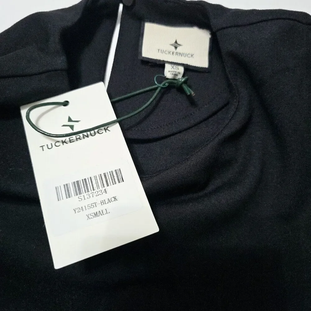 Tuckernuck - Size XS - Mixed‎ Media Gracia Black & Blue Top $128